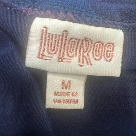 Lularoe Swing Dress Size Medium Navy Scoop Neckline Short Sleeve Relaxed Fit - Picture 9 of 11